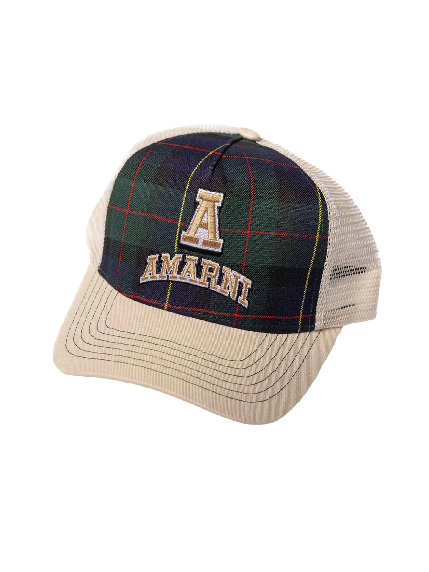 AMARNI TARTAN TRUCKER HAT