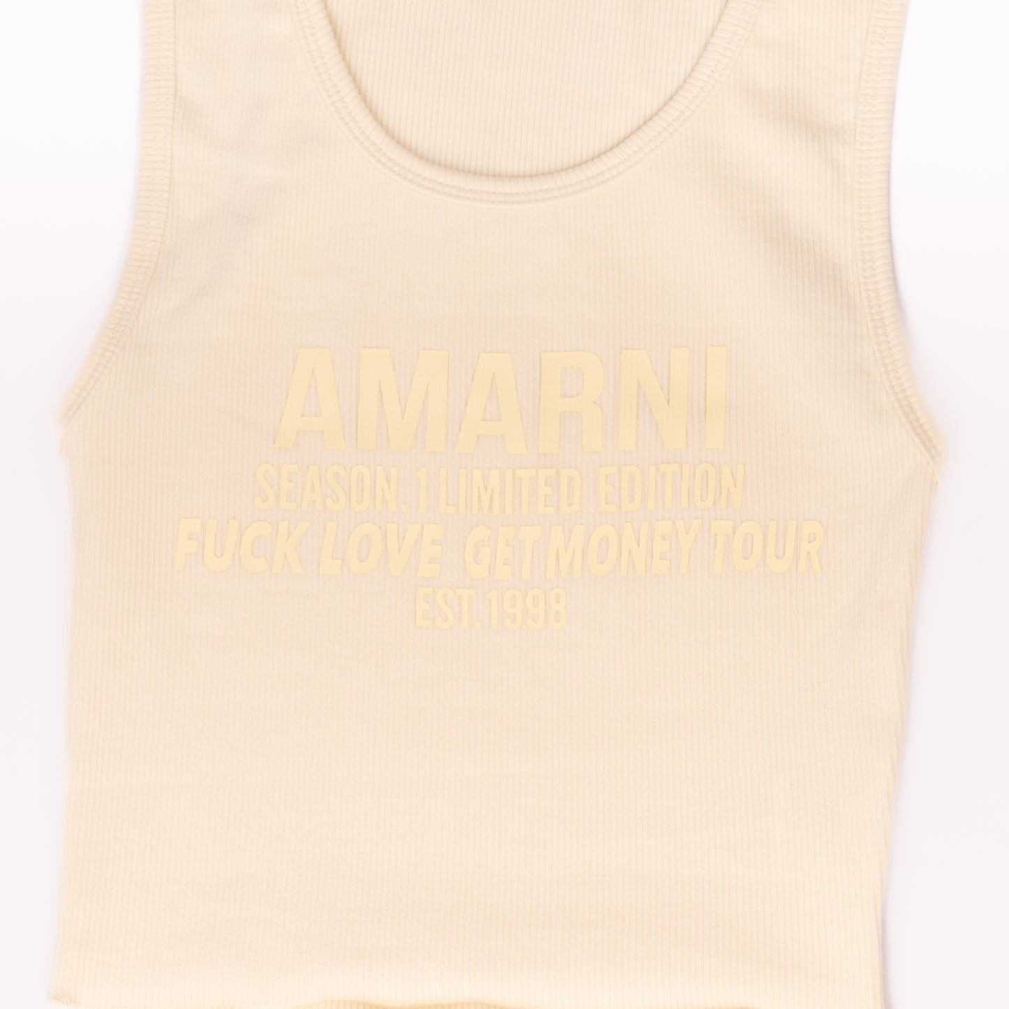 AMARNI RIBBED SINGLET (OFF-WHITE)