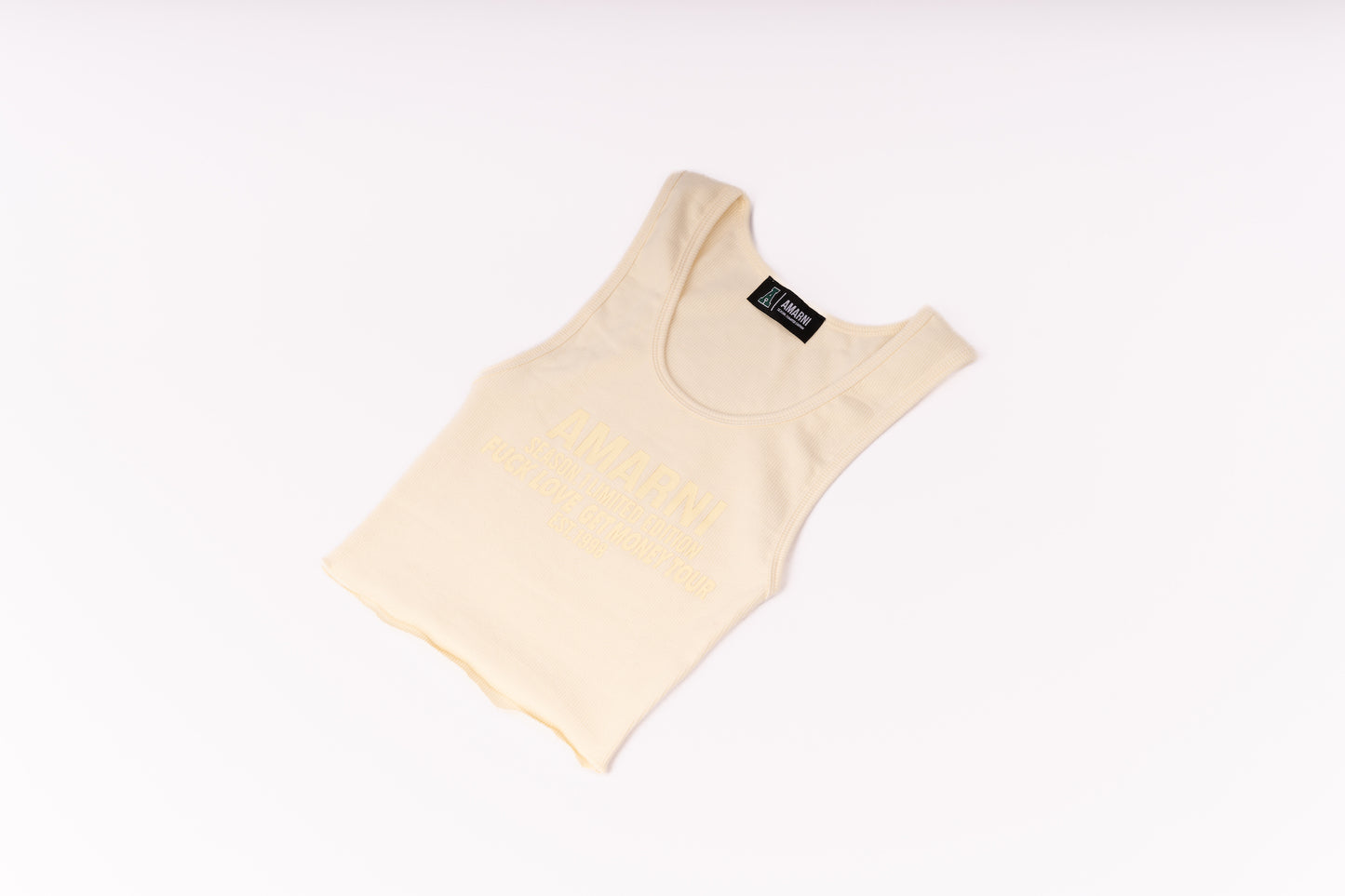 AMARNI RIBBED SINGLET (OFF-WHITE)