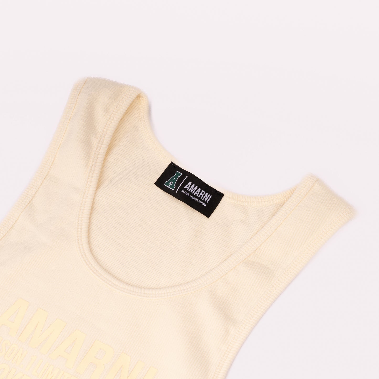 AMARNI RIBBED SINGLET (OFF-WHITE)