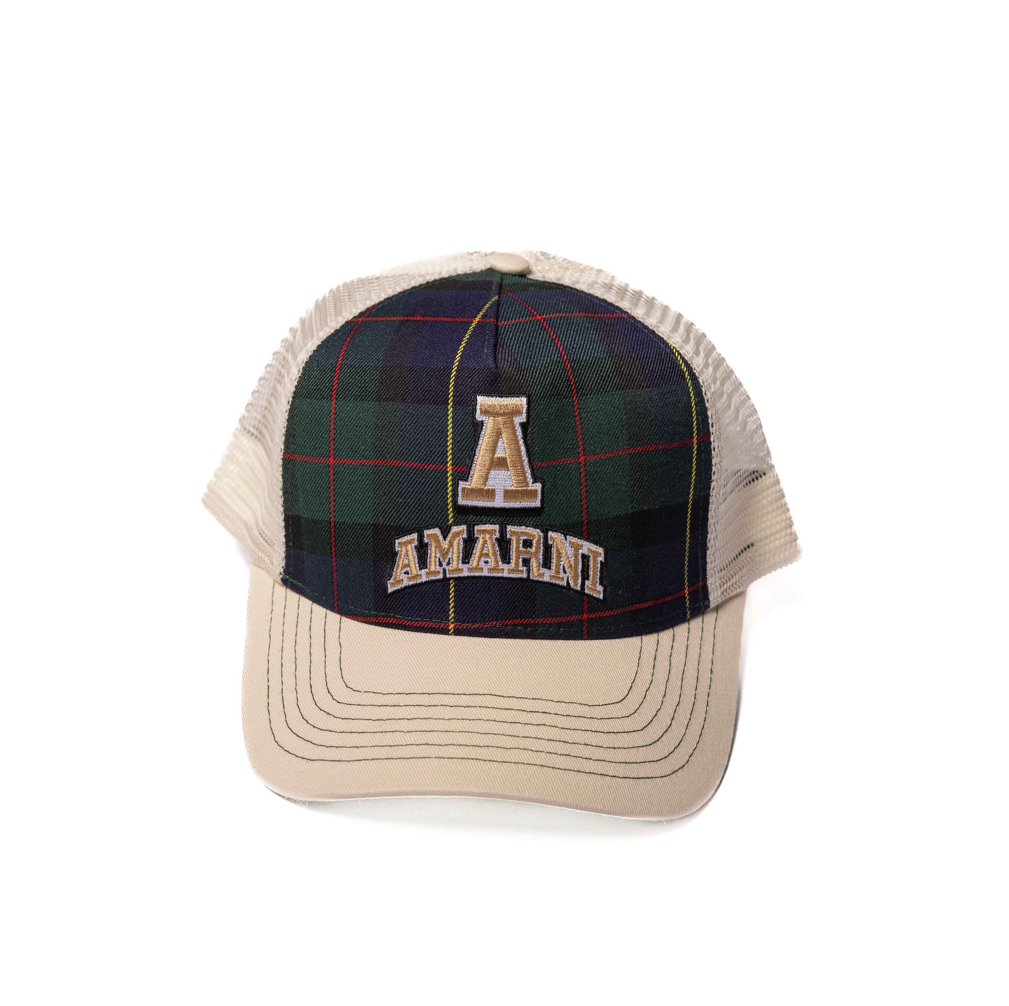 AMARNI TARTAN TRUCKER HAT