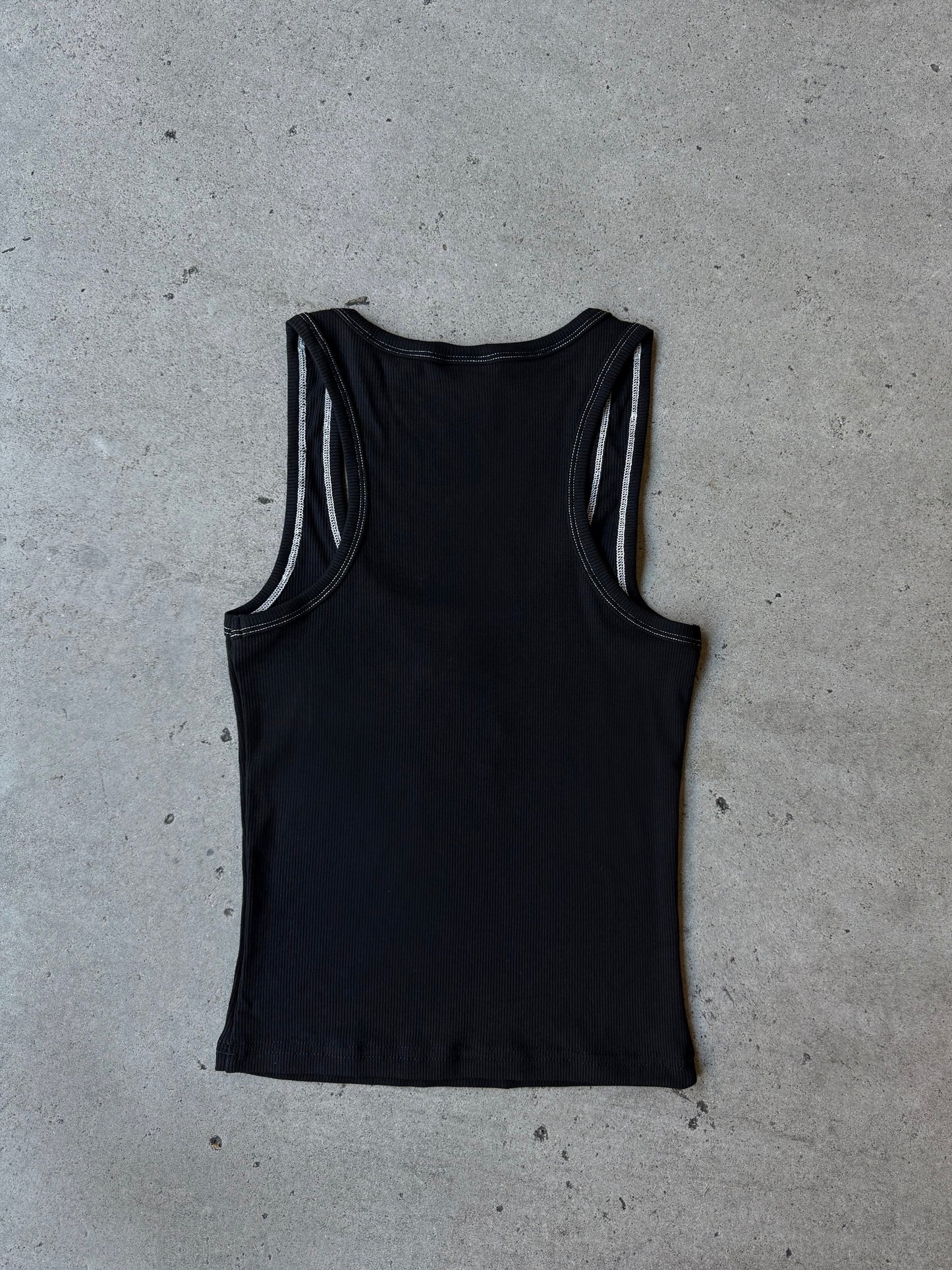 AMARNI BLACK RIB TANK