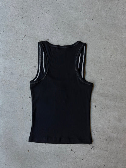 AMARNI BLACK RIB TANK