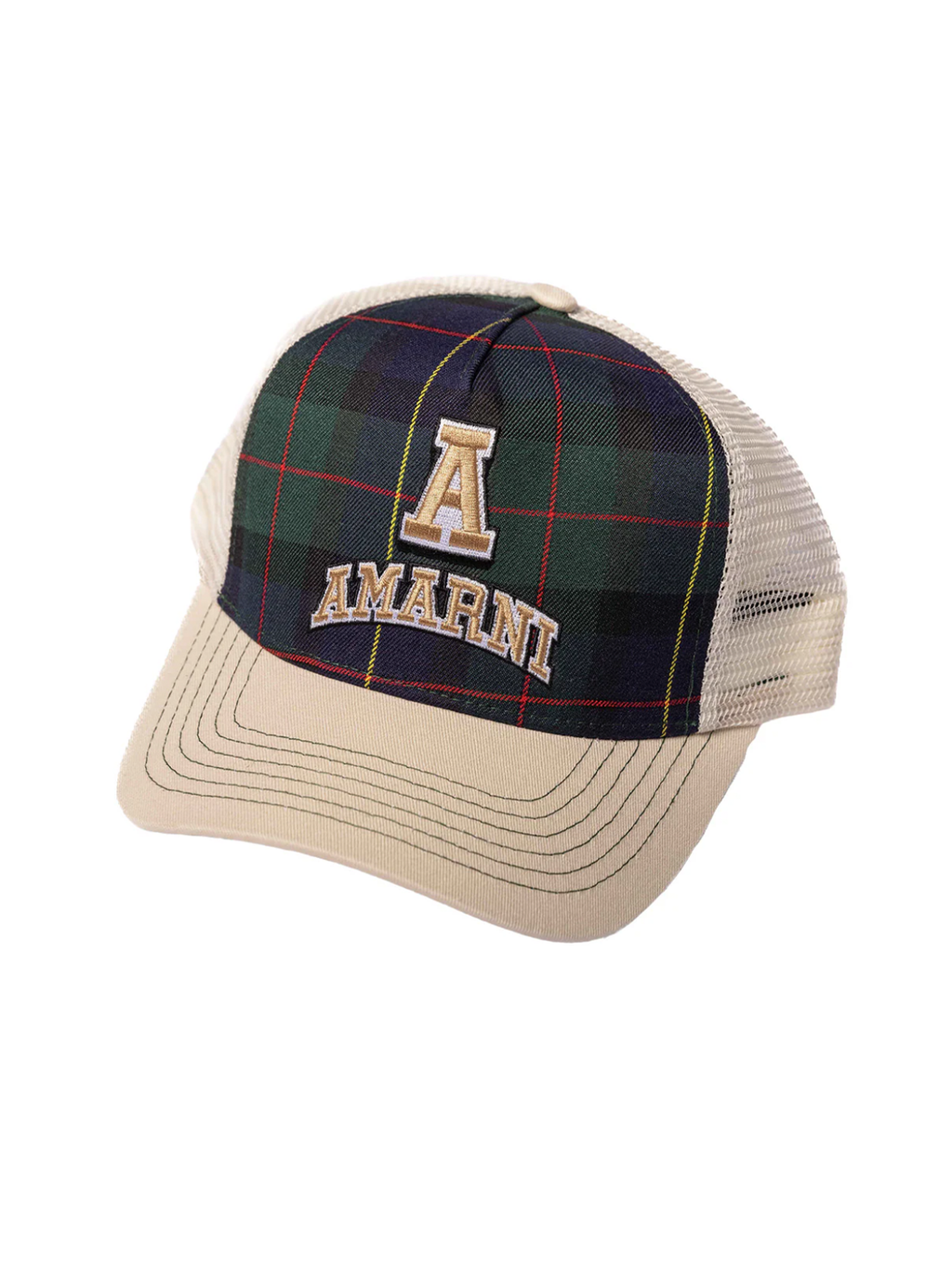 AMARNI TARTAN TRUCKER HAT