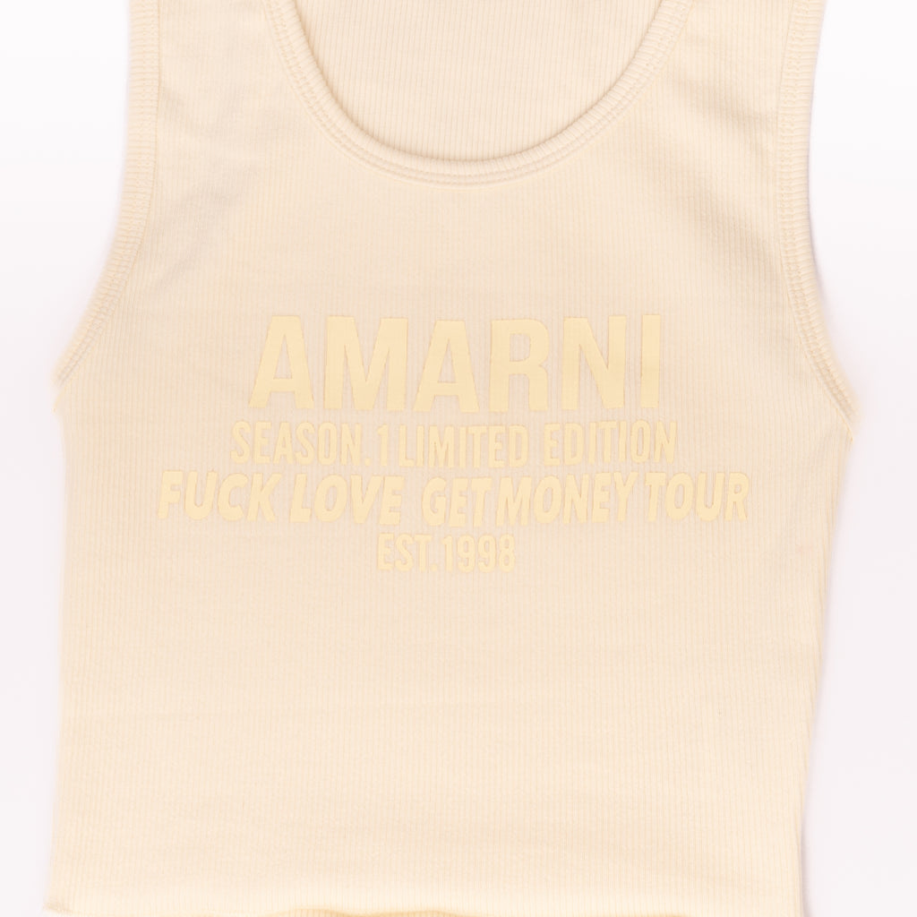 AMARNI RIBBED SINGLET (OFF-WHITE)