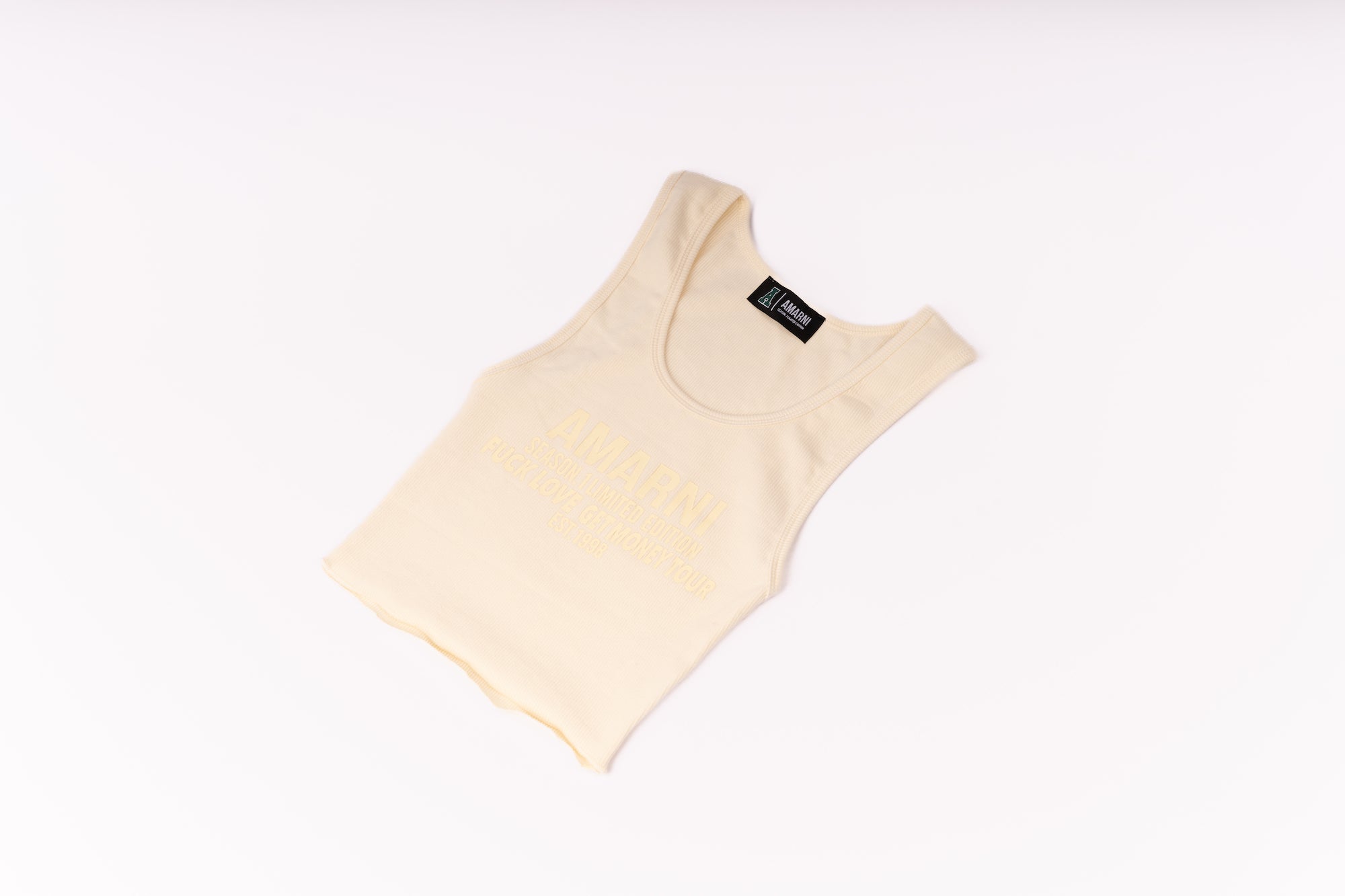 AMARNI RIBBED SINGLET (OFF-WHITE)