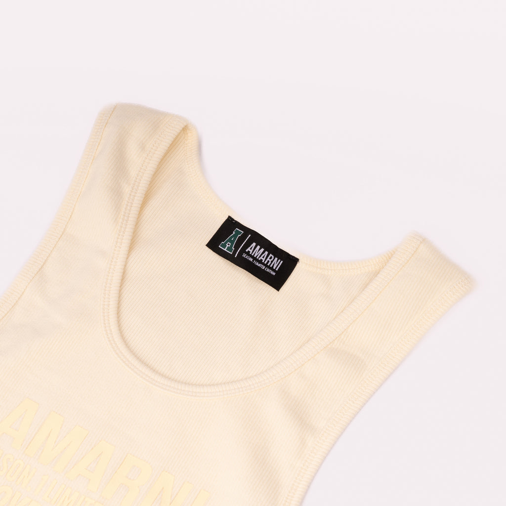 AMARNI RIBBED SINGLET (OFF-WHITE)
