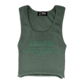 AMARNI RIBBED SINGLET (FOREST GREEN)